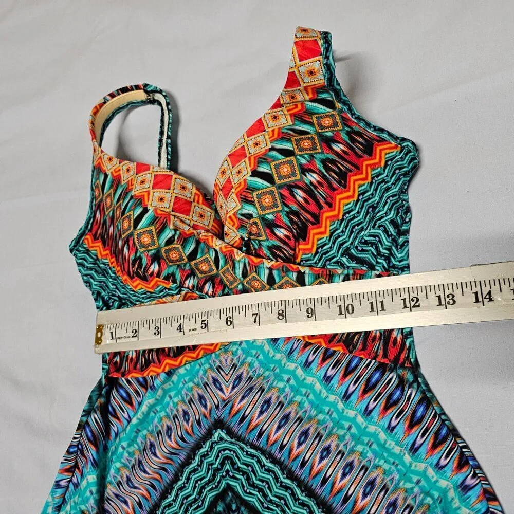 Miraclesuit Casbah Escape tummy Control Underwire One Piece Swimsuit Size 12
